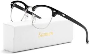 img 4 attached to 👓 STAMEN Blue Light Blocking Glasses for Men and Women - Reduce Eye Strain, Improve Sleep, Ideal for Computer and Gaming, Effective Blue Blocker Eyewear