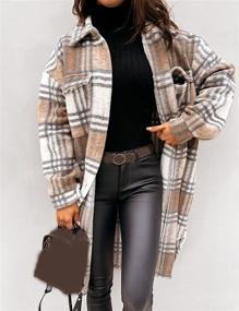 img 3 attached to SeekMe Womens Jacket Shacket X Large Women's Clothing in Coats, Jackets & Vests