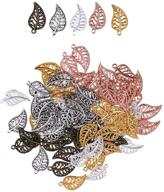 yiotfandoll 75pcs antique hollow filigree leaf charms tree leaves alloy pendants beads charms: exquisite diy jewelry findings logo