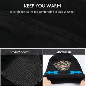 img 2 attached to ❄️ Windproof Balaclava Ski Mask for Men &amp; Women - Full Face Fleece Snow Gear for Cold Weather Running, Skiing, and Snowboarding