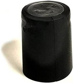 img 4 attached to Matte Black Shrink Caps for Wine Bottles - Pack of 50 (31x45)