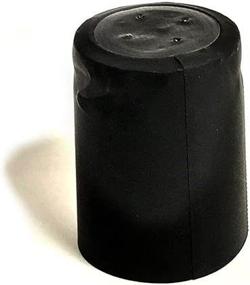 img 3 attached to Matte Black Shrink Caps for Wine Bottles - Pack of 50 (31x45)