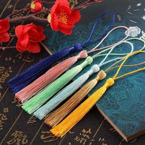 img 1 attached to Shop Now for iFancer Bookmark Tassels Bulk – Small Mini Sewing Tassels for Jewelry Making Crafts DIY Decoration (Handmade, 5 Inch, 20 Colors, 120 PCS)