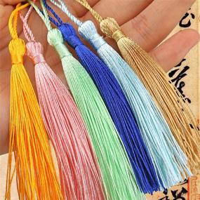 img 2 attached to Shop Now for iFancer Bookmark Tassels Bulk – Small Mini Sewing Tassels for Jewelry Making Crafts DIY Decoration (Handmade, 5 Inch, 20 Colors, 120 PCS)