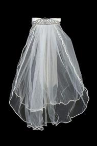 img 1 attached to 👑 Sparkling Rhinestone Crown: Elegant Girls' Accessories for First Communion Veils