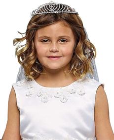 img 4 attached to 👑 Sparkling Rhinestone Crown: Elegant Girls' Accessories for First Communion Veils