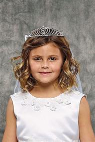 img 3 attached to 👑 Sparkling Rhinestone Crown: Elegant Girls' Accessories for First Communion Veils