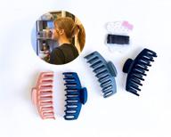 💇 meken 4 pack of flexible and durable matte colored claw hair clips - big claw clip for women's thick or thin hair - 90s style large hair clip with bonus 20 black hairpins logo