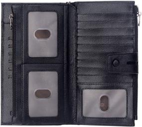 img 4 attached to Blocking Leather Passport Document Organizer Travel Accessories