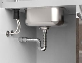 img 2 attached to 🚰 EasyDrain Ref. 030701-4100: Versatile Chromed Polypropylene Plastic Expandable & Flexible Drain with Threaded Nuts