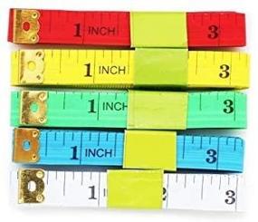 img 3 attached to 📏 YETHAN Tape Measure 5 Pack, 60-inch Double Scale Flexible Ruler for Measuring, Sewing, Tailoring, and Dressmaking.