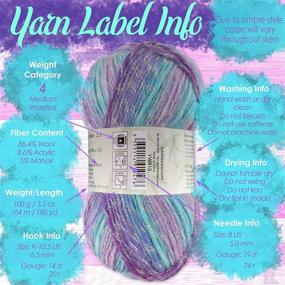 img 2 attached to 🧶 JubileeYarn Wool Mohair Yarn - Ombre Worsted Weight - 100g/Skein - 01 Summer Lemonade - 2 Skeins: Vibrant Ombre Yarn Perfect for Summer Knitting and Crochet Projects