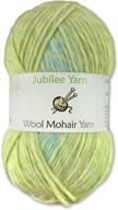 🧶 jubileeyarn wool mohair yarn - ombre worsted weight - 100g/skein - 01 summer lemonade - 2 skeins: vibrant ombre yarn perfect for summer knitting and crochet projects logo