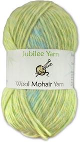 img 4 attached to 🧶 Пряжа JubileeYarn из шерсти мохера - однотонная, мелкое волокно - 100 г / моток - 01 Летний лимонад - 2 мотка: Яркая однотонная нить, идеальная для летних вязальных и вязальных проектов.