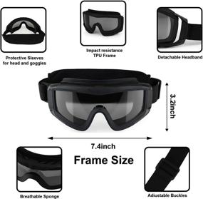 img 3 attached to 👓 Freshday Tactical Safety Goggles: Versatile Anti-Fog Military Eyewear with Interchangeable Lenses for Outdoor Activities