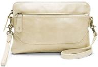 👜 beige frye melissa crossbody wristlet - women's handbag & wallet combo in wristlets logo
