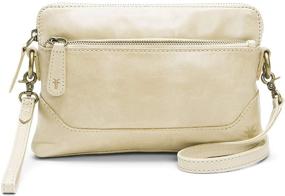 img 4 attached to 👜 Beige Frye Melissa Crossbody Wristlet - Women's Handbag & Wallet Combo in Wristlets