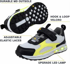 img 3 attached to 👟 Sneakers for Toddlers: Skywheel Light-Up Shoes for Girls and Boys