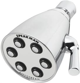 img 4 attached to 🚿 Speakman S-2252 Signature Icon Anystream Adjustable High Pressure Shower Head-1.75 GPM: Brass Replacement Bathroom Showerhead, Polished Chrome, 2.5" - Enhance Your Shower Experience!