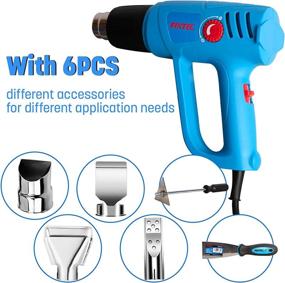 img 2 attached to 🔥 FIXTEC 1500W Heavy Duty Heat Gun Kit - Variable Temperature Control, Overload Protection, Ideal for BBQ, PVC Tubing, Crafts, and Paint Stripping