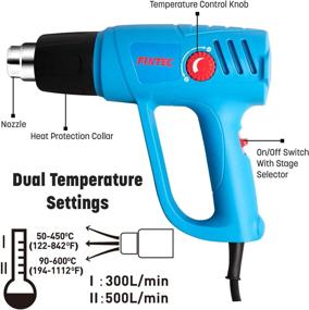 img 3 attached to 🔥 FIXTEC 1500W Heavy Duty Heat Gun Kit - Variable Temperature Control, Overload Protection, Ideal for BBQ, PVC Tubing, Crafts, and Paint Stripping