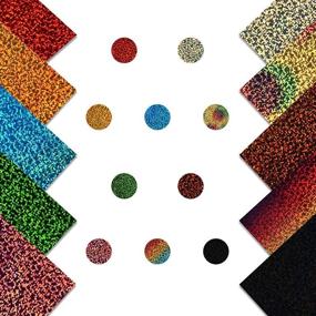 img 2 attached to 🌈 Holographic Heat Transfer Vinyl Bundle – 10-Pack of 8" x 12" HTV Vinyl for T-Shirts, Bags, and Fabrics DIY