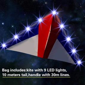 img 1 attached to HENGDA KITE for Kids and Adults - Delta Luminous Kite with 10 Meters Long Rainbow Tails - Ideal for Outdoor Games and Activities - Single Line Kite with Flying Tools