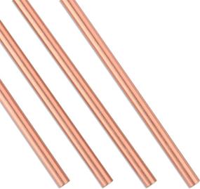 img 3 attached to 🥢 Zeakko 8.5 Inch Copper Straws for Moscow Mule - Set of 4 Handcrafted Pure Copper Straws with Cleaning Brush