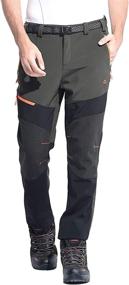 img 3 attached to 🏔️ TREKEK Men's Soft Shell Outdoor Hiking Pants - Winter Warm, Waterproof, Fleece-lined Hunting and Snow Ski Trousers