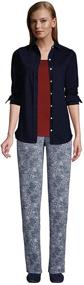 img 1 attached to Lands' End Women's High Rise Elastic Waist Pull On Sport Knit Pants