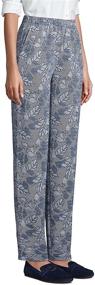 img 2 attached to Lands' End Women's High Rise Elastic Waist Pull On Sport Knit Pants