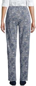 img 3 attached to Lands' End Women's High Rise Elastic Waist Pull On Sport Knit Pants