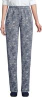 lands' end women's high rise elastic waist pull on sport knit pants logo