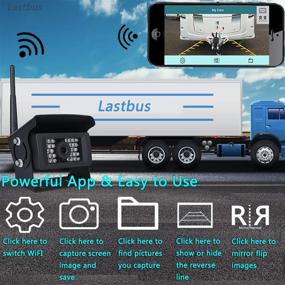 img 3 attached to 📷 Современная Беспроводная резервная камера: LASTBUS IP69 Водонепроницаемая WiFi задняя камера с ночным видением для iPhone, Android и планшетов