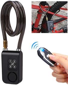 img 4 attached to 🔒 Wsdcam Bike Lock Alarm with Remote - Universal Security Alarm Lock System - Anti-Theft Vibration Alarm - Bicycle Motorcycle Door Gate Lock - 110dB - 31.49 inch Cable Length - IP55 Waterproof Alarm Cable Lock