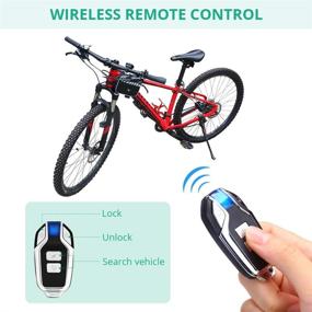 img 1 attached to 🔒 Wsdcam Bike Lock Alarm with Remote - Universal Security Alarm Lock System - Anti-Theft Vibration Alarm - Bicycle Motorcycle Door Gate Lock - 110dB - 31.49 inch Cable Length - IP55 Waterproof Alarm Cable Lock