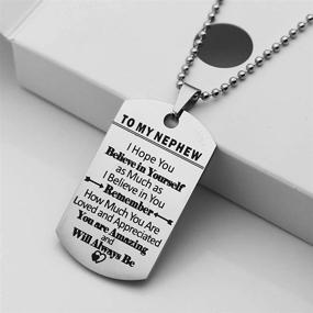 img 2 attached to Ankiyabe Inspirational Necklace Engraved Encouragement