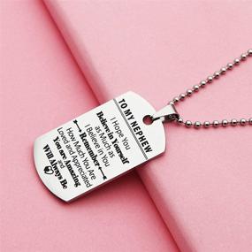 img 1 attached to Ankiyabe Inspirational Necklace Engraved Encouragement