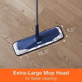 img 2 attached to Bona Premium Microfiber Floor Mop with Microfiber Cleaning and Dusting Pads