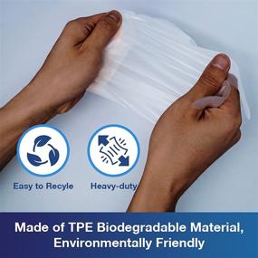 img 1 attached to 🧤 AZchose Heavy-Duty Latex-Free Disposable Gloves for Kitchen and Cleaning - Clear, Powder-Free