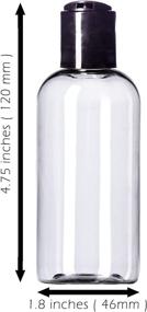 img 1 attached to 🔴 Multipurpose 4oz BPA-Free Clear Plastic Bottles (6 Pack) with Disc Caps - Squeeze Containers with Labels Included