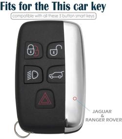 img 3 attached to 🔑 Protective Green TPU Key Fob Case for Land Range Rover Discovery Jaguar - Fits 5 Button Remote