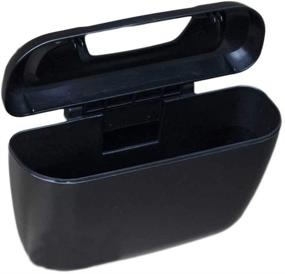 img 4 attached to 🚗 LIOOBO Mini Portable Universal Car Trash Can: Reusable Plastic Trash Storage Container for Vehicle - Black