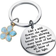 🌸 fustmw wildflower keychain: inspirational wildflower jewelry, perfect gift for nature lovers logo