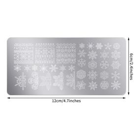 img 1 attached to Stamping Templates Snowflake Decoration Christmas
