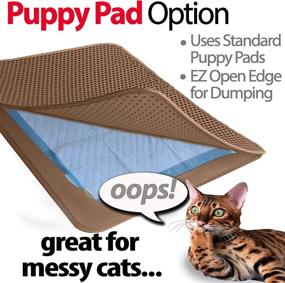 img 2 attached to 🐱 iPrimio Jumbo Cat Litter Trapper Mat - EZ Clean, Waterproof Layer, with Puppy Pad Option - Patent Pending (32"x30" Jumbo)