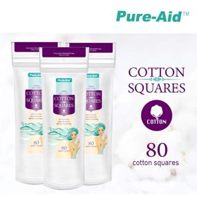img 2 attached to Pure Aid Cotton Squares Gentle Hypoallergenic