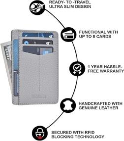 img 3 attached to Front Pocket Slim Wallets RFID Men's Accessories for Wallets, Card Cases & Money Organizers