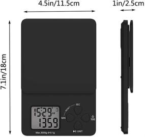 img 3 attached to ☕ Digital Coffee Scale with Timer | Kitchen Scale for Weighing Grams and Ounces (2 Batteries Included)