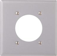🔌 leviton 4934 2-gang flush mount device receptacle wallplate: standard size steel wallplate with aluminum mount, 2.15 inch diameter logo
